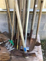 Assorted Lot of Yard And Construction Tools
