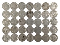 35 Unsorted US Buffalo Nickels