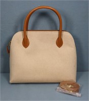 Renee NY Leather & Canvas Shoulder Bag