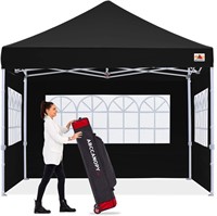 10'x10' Black Pop-Up Canopy W/Walls