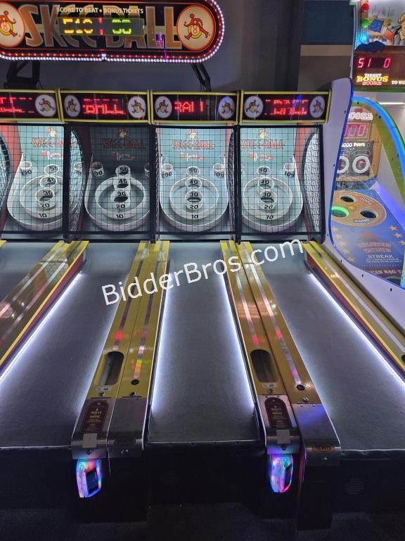 Skee Ball Lane Each. (4th from Left Unit)