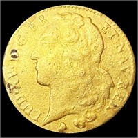 1758-Q France .2405oz Gold Louis d'Or NICELY