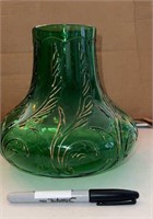 Antique Emerald Victorian Scroll Vase