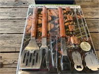 BBQ set AND made in USA American flag