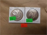 Lot of 1882 O & 1883 O Silver Morgan Dollar Coins