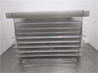 1/1 SIZE 6" CLEAR POLY STORAGE CONTAINERS W/ LIDS