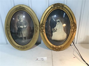Antique Gold Frames with Convex Glass