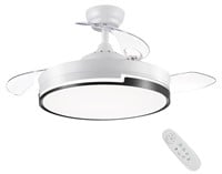 SNJ White Ceiling Fan with Light