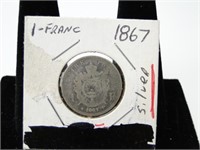 1867 Silver Franc