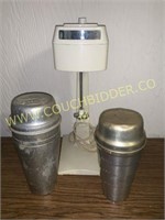 Aluminum malt shakers & Waring mixer