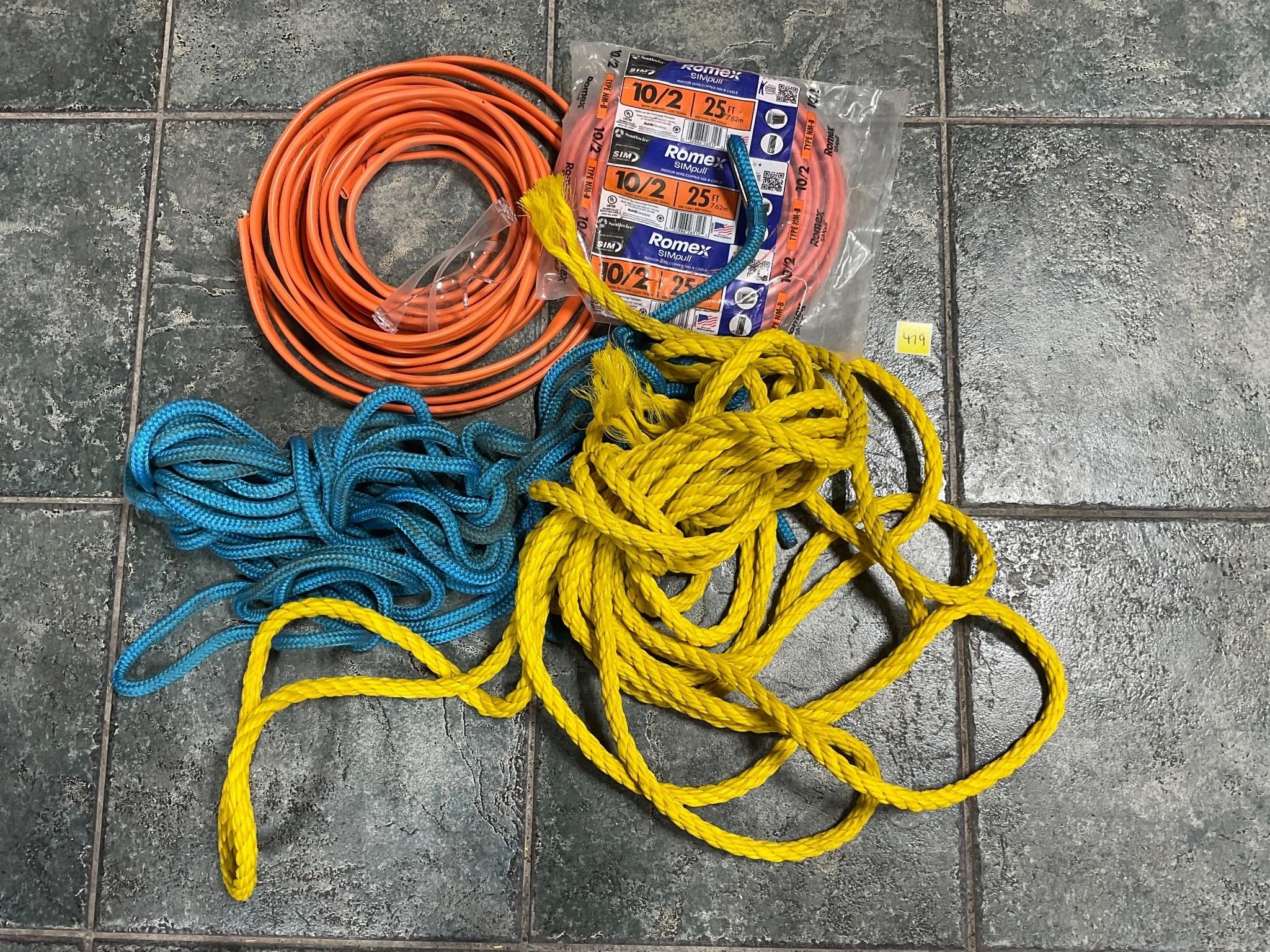 Romex Electrical Cord&misc ropes