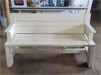 White Foldable Patio / Lawn Bench