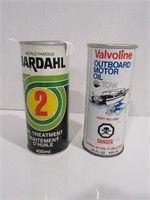 BARDAHL AND VALVOLINE OIL CANS