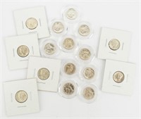 Coin 16 Mercury Dimes-Flips&Encapsulated-BU