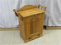 Solid Oak 13 Gallon Waste Can Cabinet