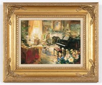 Stephen Shortridge, "Music Room" Giclee on Canvas