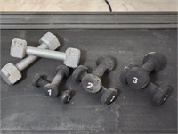 (4) PAIRS OF DUMBBELLS