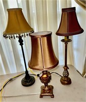 Lot of 3 Accent Lamps