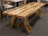 RECLAIMED BARN BOARD LIVE EDGE TABLE