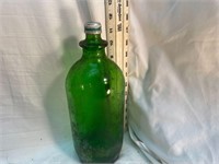 GREEN GLASS BOTTLE 7UP CAP