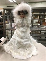 Very fancy collectable doll, new in box, winter we