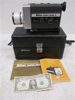 Vintage Nikon Super 8 Zoom Movie Camera w/