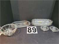 Heisey Lariat Glass Divided Dishes ~ Bowls &