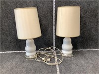 Set of Two White Lamps