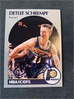 Autographed Detlef Schrempf 90-91 Hoops Card