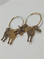 Cow earrings