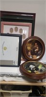 Bunch of frames and 2 collectors plates