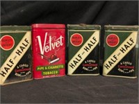 Vintage Pipe Tobacco Tins Including Burley-Bright