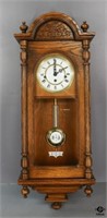 Howard Miller Wood Wall Clock w/Key