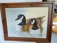 Painting of ducks by L. Rihm
