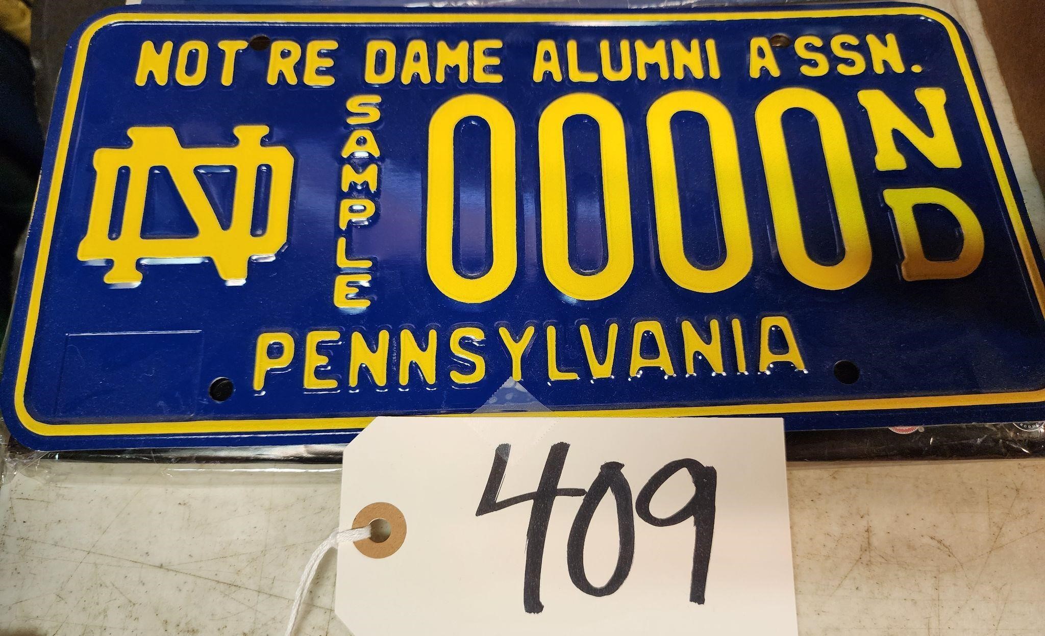 Notre Dame Allumni License Plate, More
