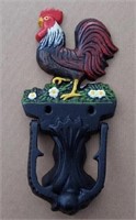 Rooster Chicken Door Knocker 8" Cast Iron