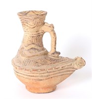 Elaborate Ghurid Pottery Bird Form Pouring Vessel