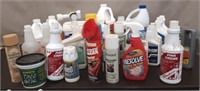 Tote of Assorted Household Chemicals