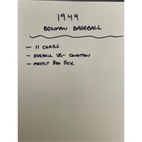 (11) 1949 Bowman Baseball Cards
