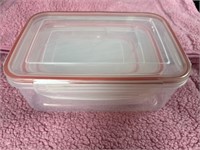 3 piece airtight containers with snap lids