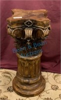30 inch carved wood pedestal