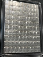 100x The Bid - Valcambi 1 Gram .999 Silver Ingots