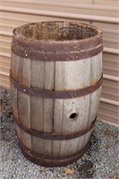Vintage wood barrel