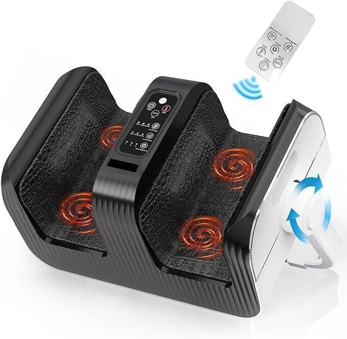 Heat Shiatsu Foot Massager Machine  Black