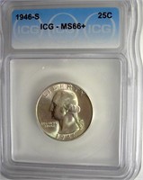 1946-S Quarter ICG MS66+