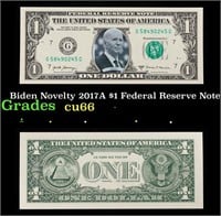Biden Novelty 2017A $1 Federal Reserve Note Grades