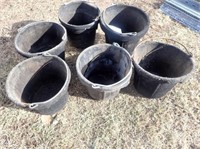 (6) Rubber Buckets