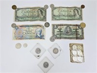 Canadian Currency: Paper & Coins (1930s - 1990s)