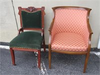 (2 PCS.) L.R. & PARLOR ROOM CHAIRS: