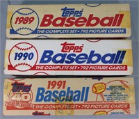 Topps 1989, 1990, 1991 MLB Sets